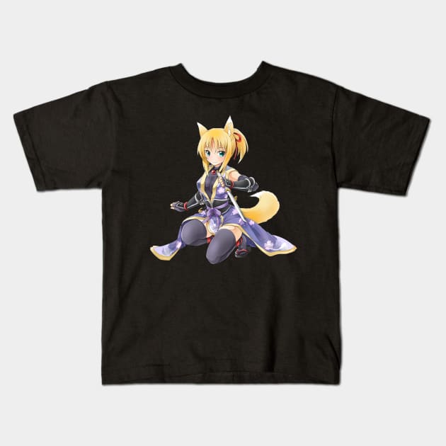 Yukikaze Panettone Dog Days Kids T-Shirt by ZarenBeck